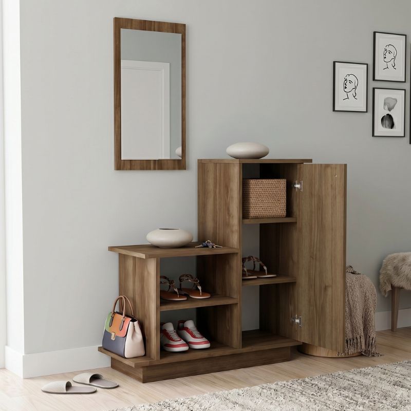 Έπιπλο εισόδου Cute  χρώμα καρυδί 90x35x95εκ. - Pakobazaar