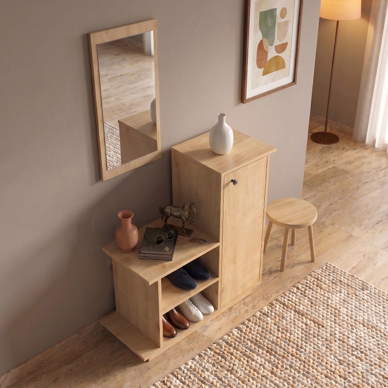 Έπιπλο εισόδου Cute  χρώμα φυσικό οξιάς 90x35x95εκ. - Pakobazaar