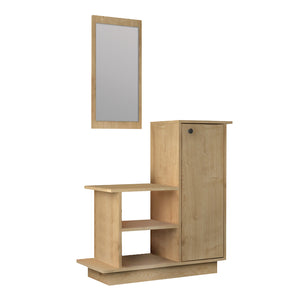 Έπιπλο εισόδου Cute  χρώμα φυσικό οξιάς 90x35x95εκ. - Pakobazaar