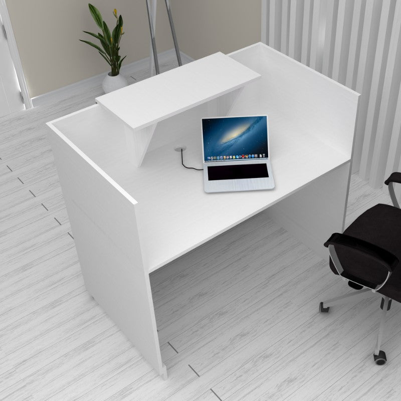 Γραφείο υποδοχής - reception Lemmon  χρώμα λευκό 120x70x110εκ.