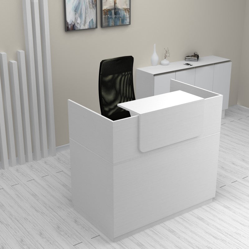 Γραφείο υποδοχής - reception Lemmon  χρώμα λευκό 120x70x110εκ.