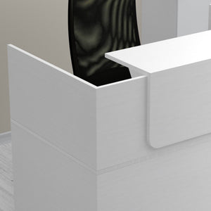 Γραφείο υποδοχής - reception Lemmon  χρώμα λευκό 120x70x110εκ.