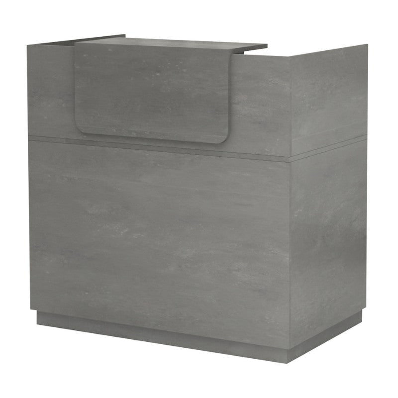 Γραφείο υποδοχής - reception Lemmon  χρώμα γκρι σκυροδέματος 120x70x110εκ.