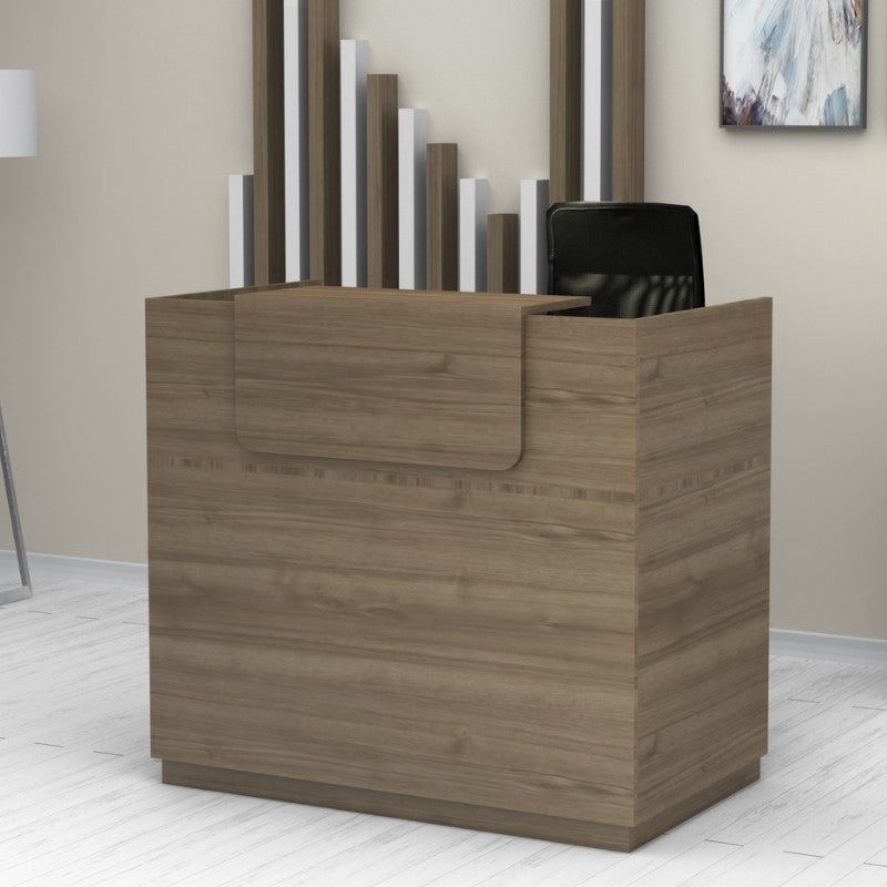 Γραφείο υποδοχής - reception Lemmon  χρώμα καρυδί 120x70x110εκ.