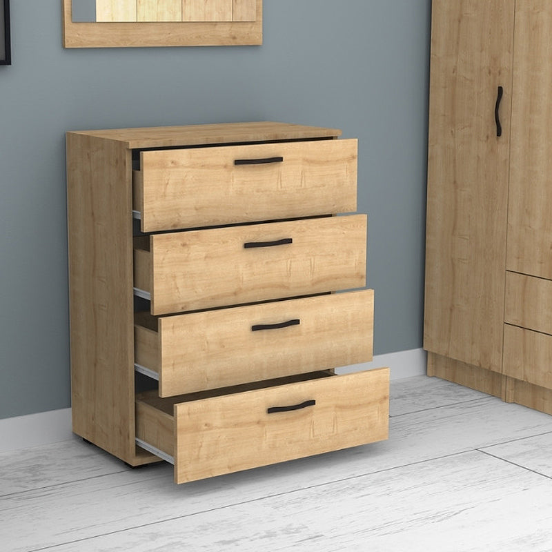 Συρταριέρα Velika  χρώμα φυσικό οξιάς 73x44x96εκ. - Pakobazaar