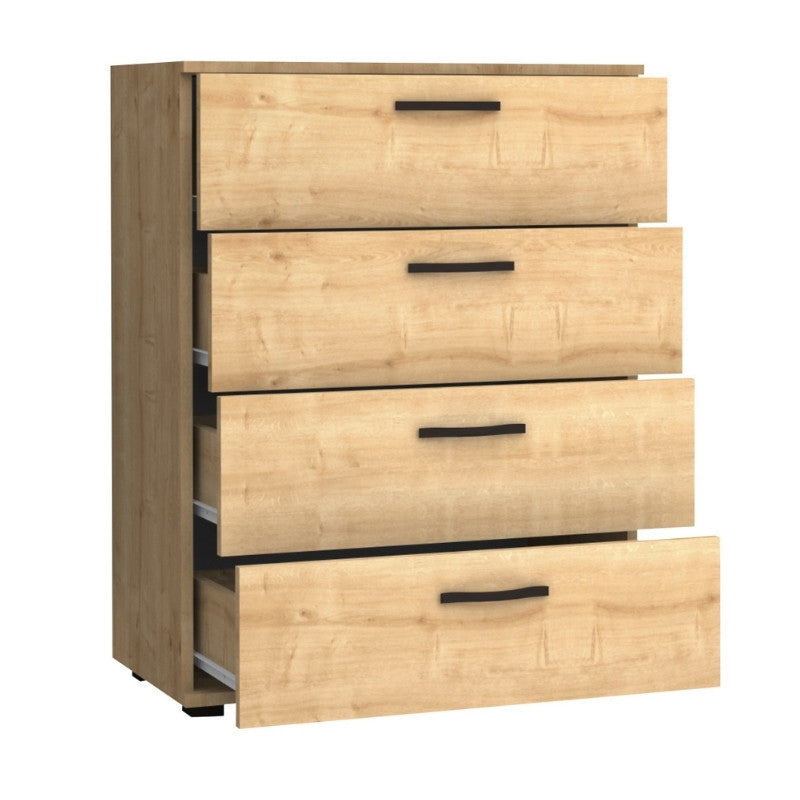 Συρταριέρα Velika  χρώμα φυσικό οξιάς 73x44x96εκ. - Pakobazaar