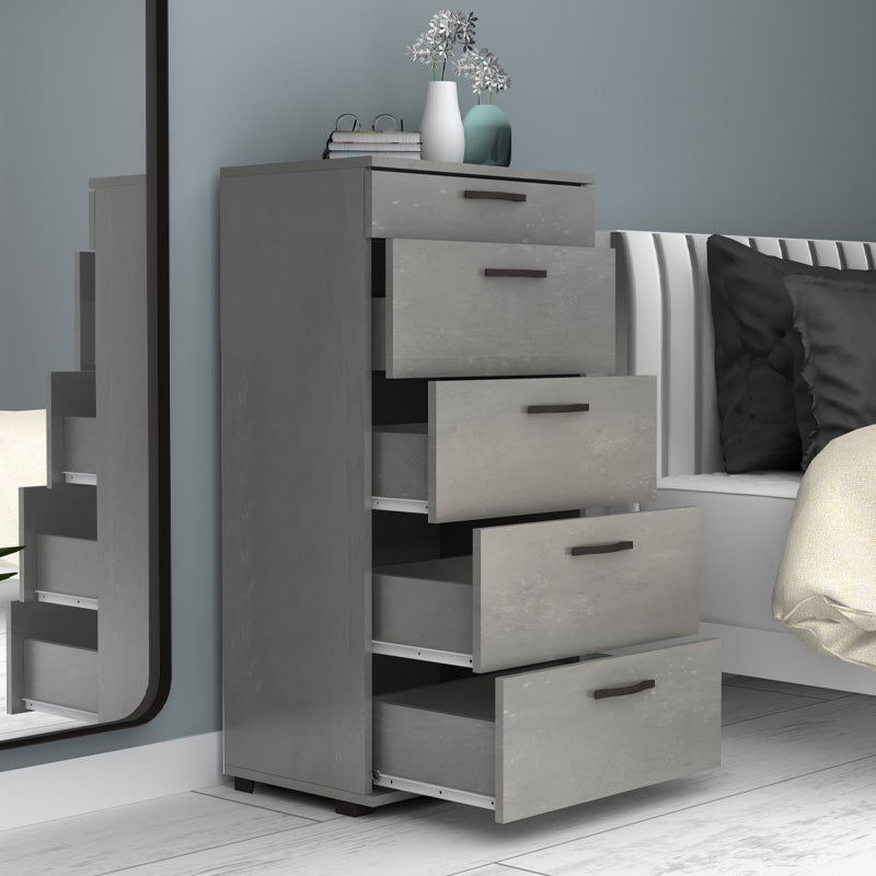 Συρταριέρα Helia  χρώμα γκρι σκυροδέματος 60x44x108εκ. - Pakobazaar