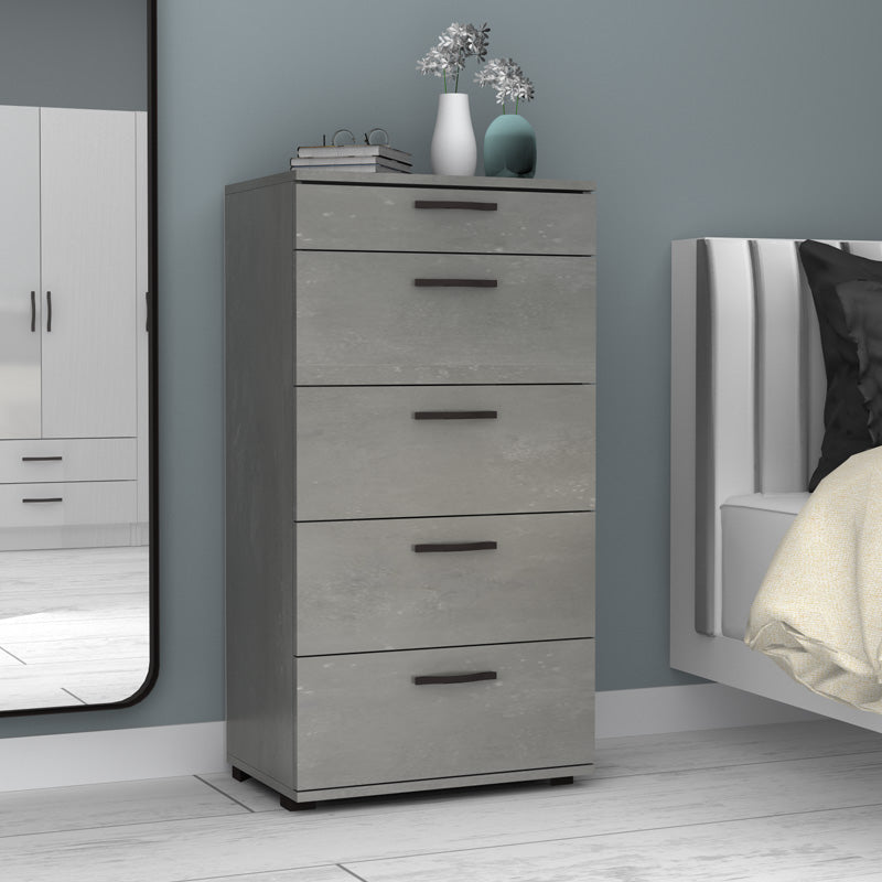 Συρταριέρα Helia  χρώμα γκρι σκυροδέματος 60x44x108εκ. - Pakobazaar