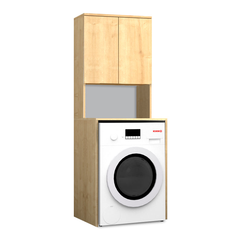 Έπιπλο πλυντηρίου Cozen  χρώμα φυσικό οξιάς 65x60x178εκ. - Pakobazaar