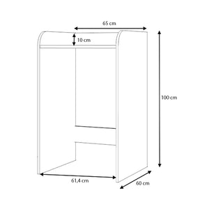 Έπιπλο πλυντηρίου Toren  χρώμα καρυδί 65x60x100εκ. - Pakobazaar
