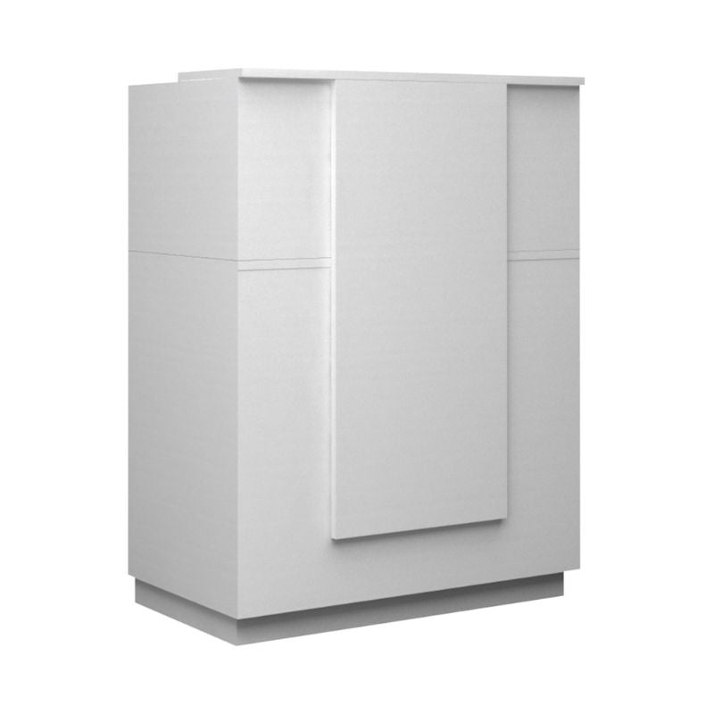 Γραφείο υποδοχής - reception Gemini  χρώμα λευκό 90x50x110εκ. - Pakobazaar