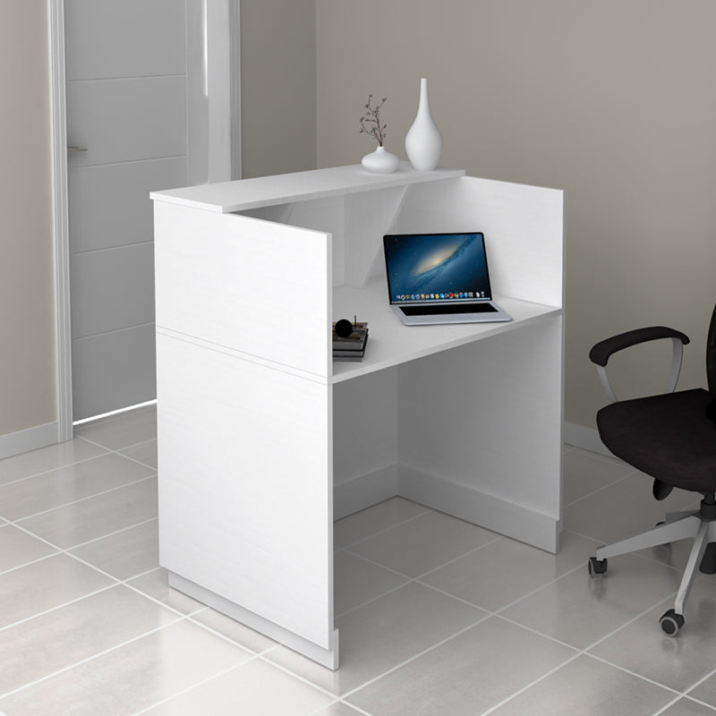 Γραφείο υποδοχής - reception Gemini  χρώμα λευκό 100x70x110εκ.