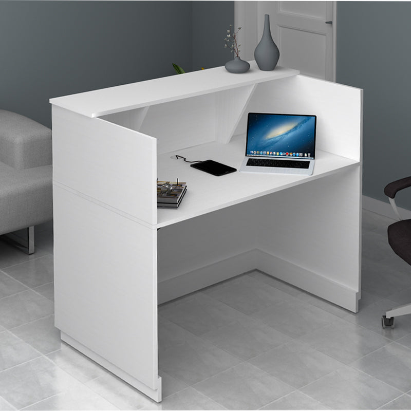 Γραφείο υποδοχής - reception Gemini  χρώμα λευκό 120x70x110εκ. - Pakobazaar