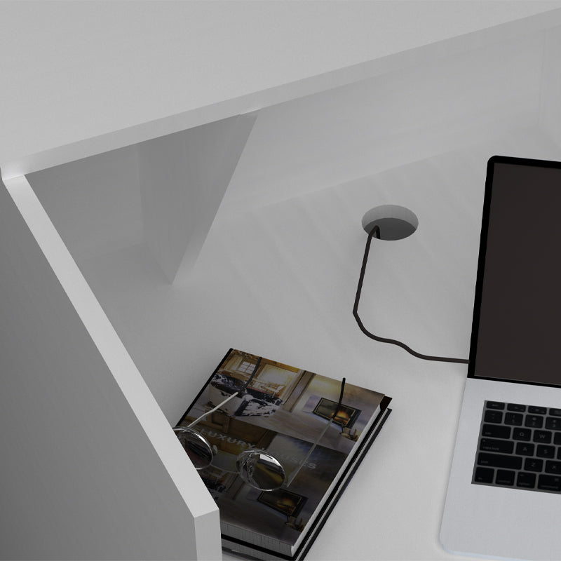 Γραφείο υποδοχής - reception Gemini  χρώμα λευκό 120x70x110εκ. - Pakobazaar