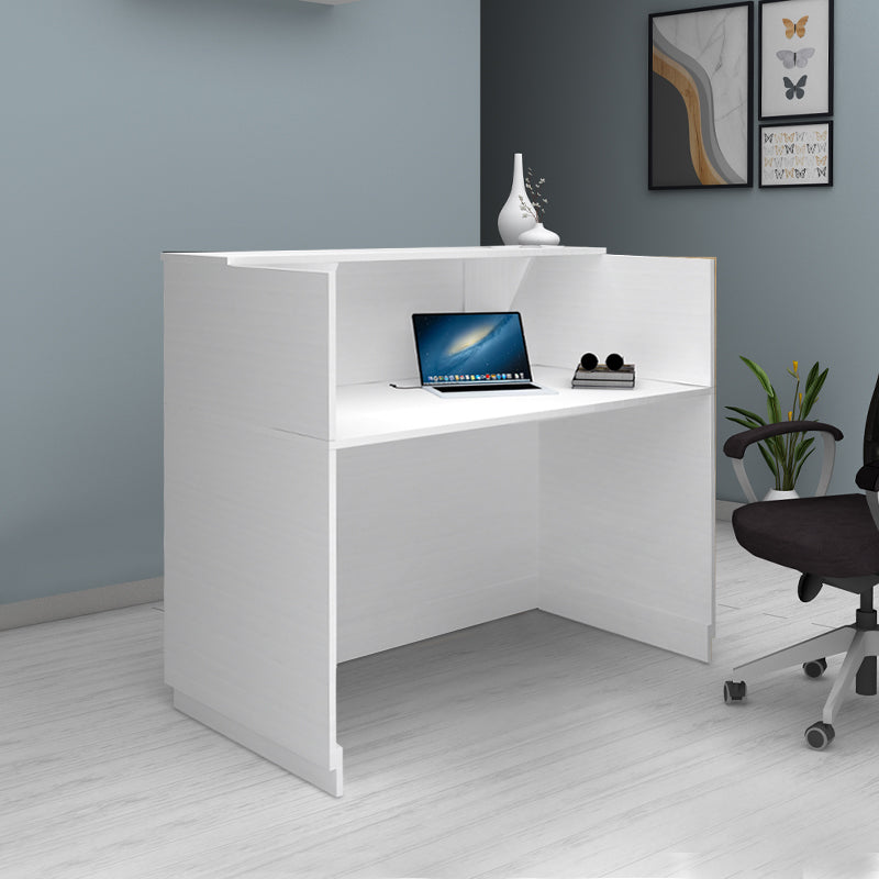 Γραφείο υποδοχής - reception Gemini  χρώμα λευκό 150x70x110εκ.