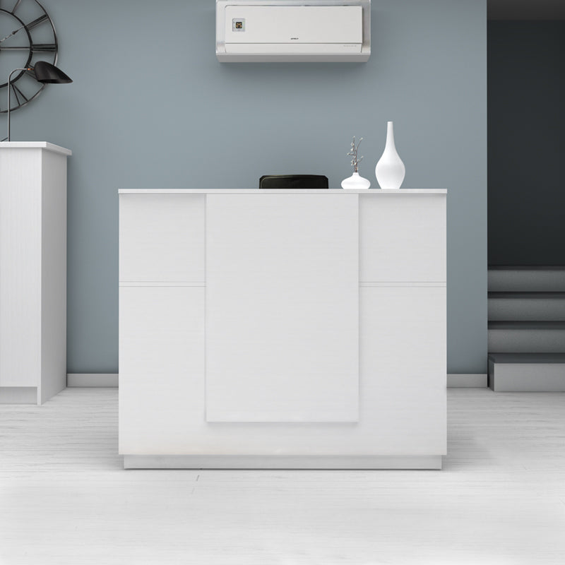 Γραφείο υποδοχής - reception Gemini  χρώμα λευκό 150x70x110εκ.