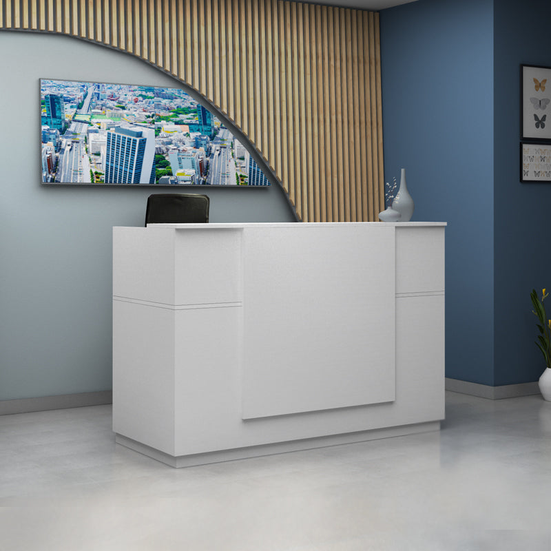 Γραφείο υποδοχής - reception Gemini  χρώμα λευκό 180x70x110εκ.