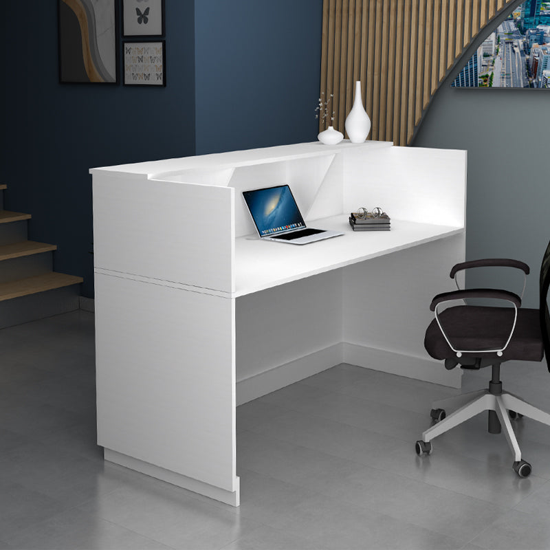 Γραφείο υποδοχής - reception Gemini  χρώμα λευκό 180x70x110εκ. - Pakobazaar