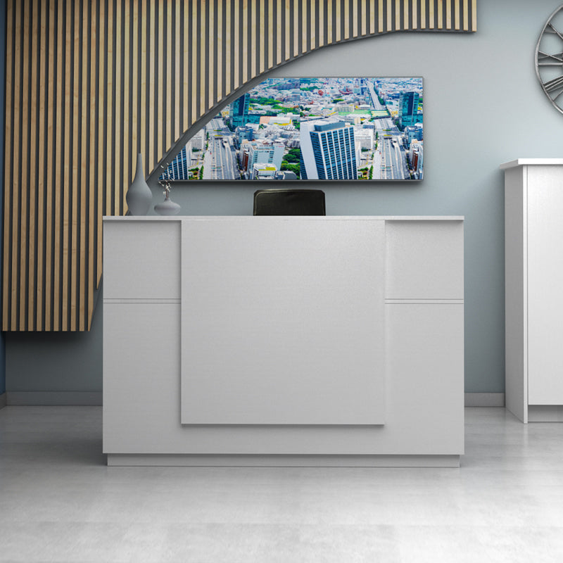 Γραφείο υποδοχής - reception Gemini  χρώμα λευκό 180x70x110εκ. - Pakobazaar
