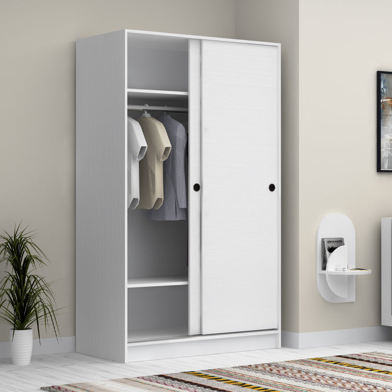 Ντουλάπα ρούχων Regio  δίφυλλη συρόμενη χρώμα λευκό 120x60x200εκ.