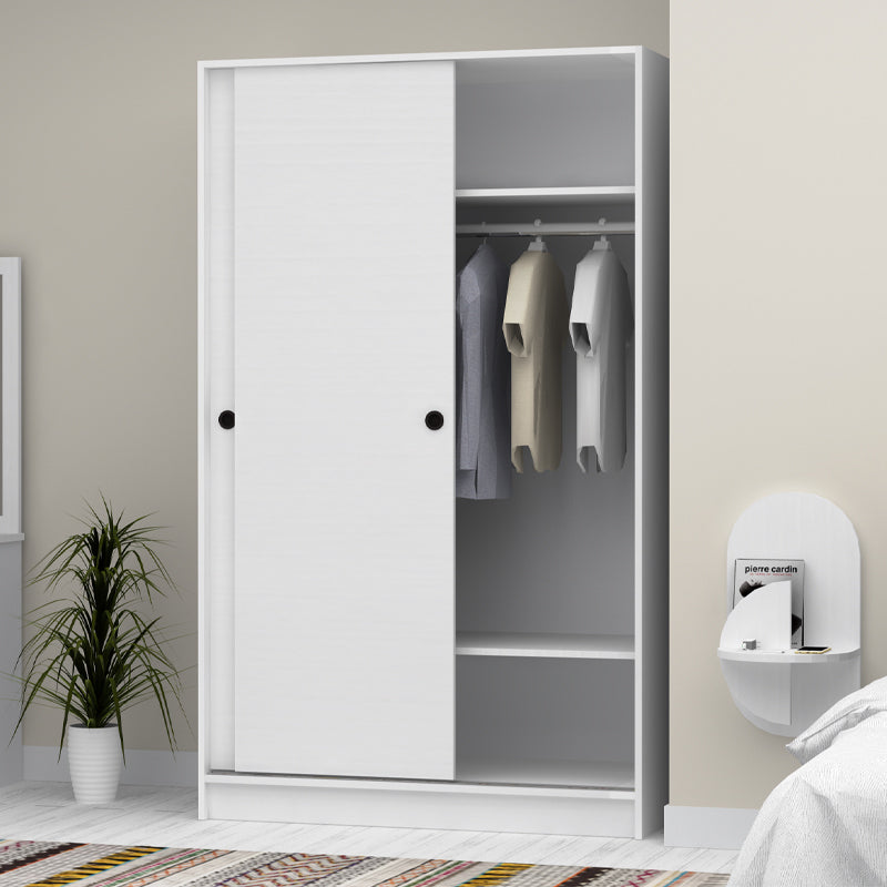 Ντουλάπα ρούχων Regio  δίφυλλη συρόμενη χρώμα λευκό 120x60x200εκ.