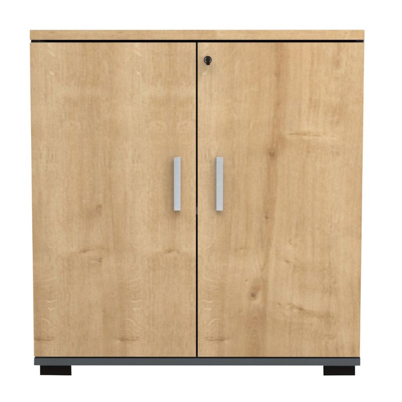 Ντουλάπι γραφείου με κλειδαριά επαγγελματικό Venturo  χρώμα ανθρακί - φυσικό οξιάς 80x40x80εκ.