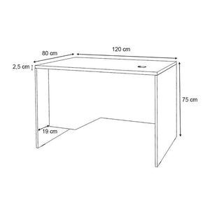 Γραφείο επαγγελματικό Venturo  χρώμα λευκό 120x80x75εκ. - Pakobazaar