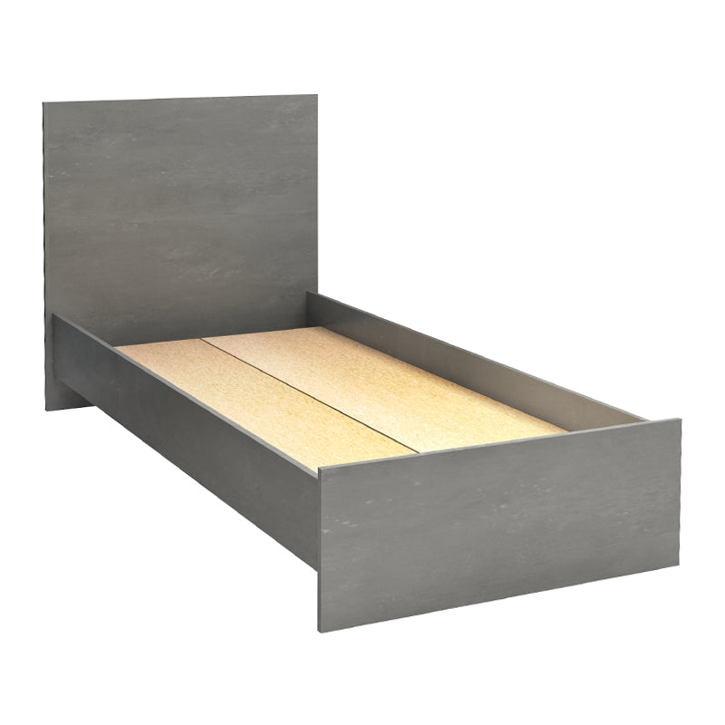Κρεβάτι Troy  χρώμα γκρι σκυροδέματος 100x200εκ. - Pakobazaar