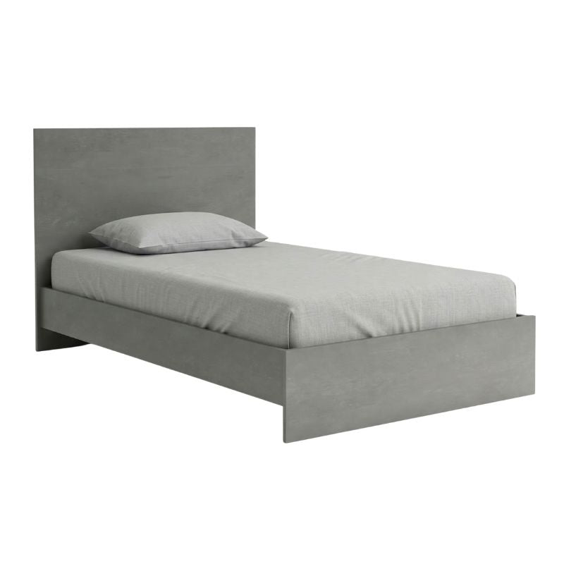 Κρεβάτι Troy  χρώμα γκρι σκυροδέματος 120x200εκ. - Pakobazaar