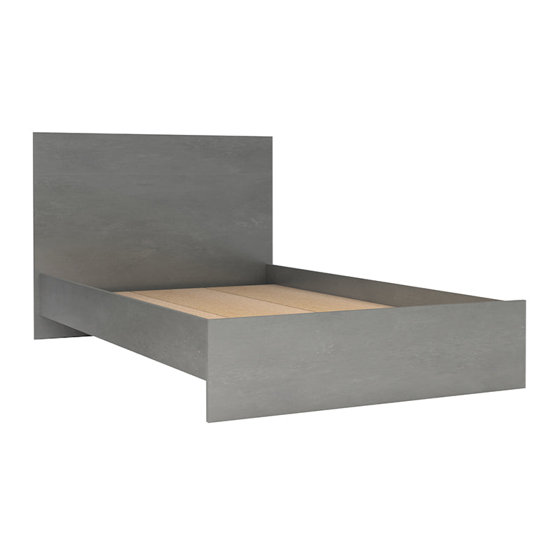 Κρεβάτι Troy  χρώμα γκρι σκυροδέματος 120x200εκ. - Pakobazaar
