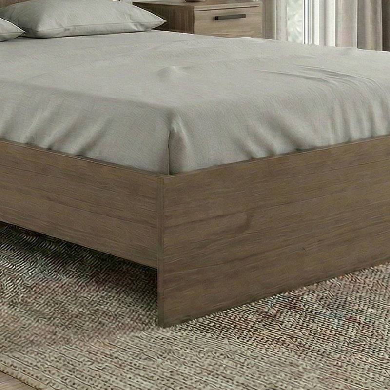 Κρεβάτι Troy  χρώμα καρυδί 140x190εκ. - Pakobazaar
