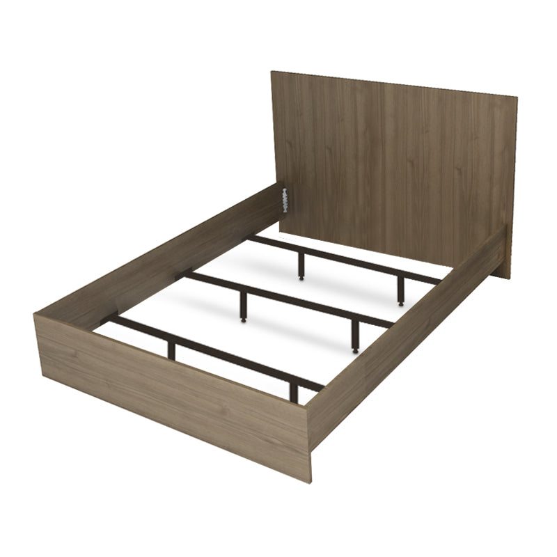 Κρεβάτι Troy  χρώμα καρυδί 140x190εκ.