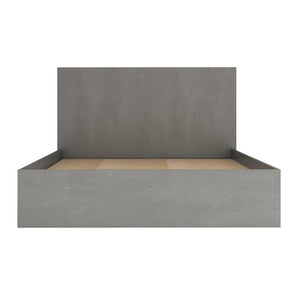 Κρεβάτι Troy  χρώμα γκρι σκυροδέματος 140x190εκ. - Pakobazaar
