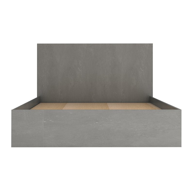 Κρεβάτι Troy  χρώμα γκρι σκυροδέματος 150x200εκ. - Pakobazaar