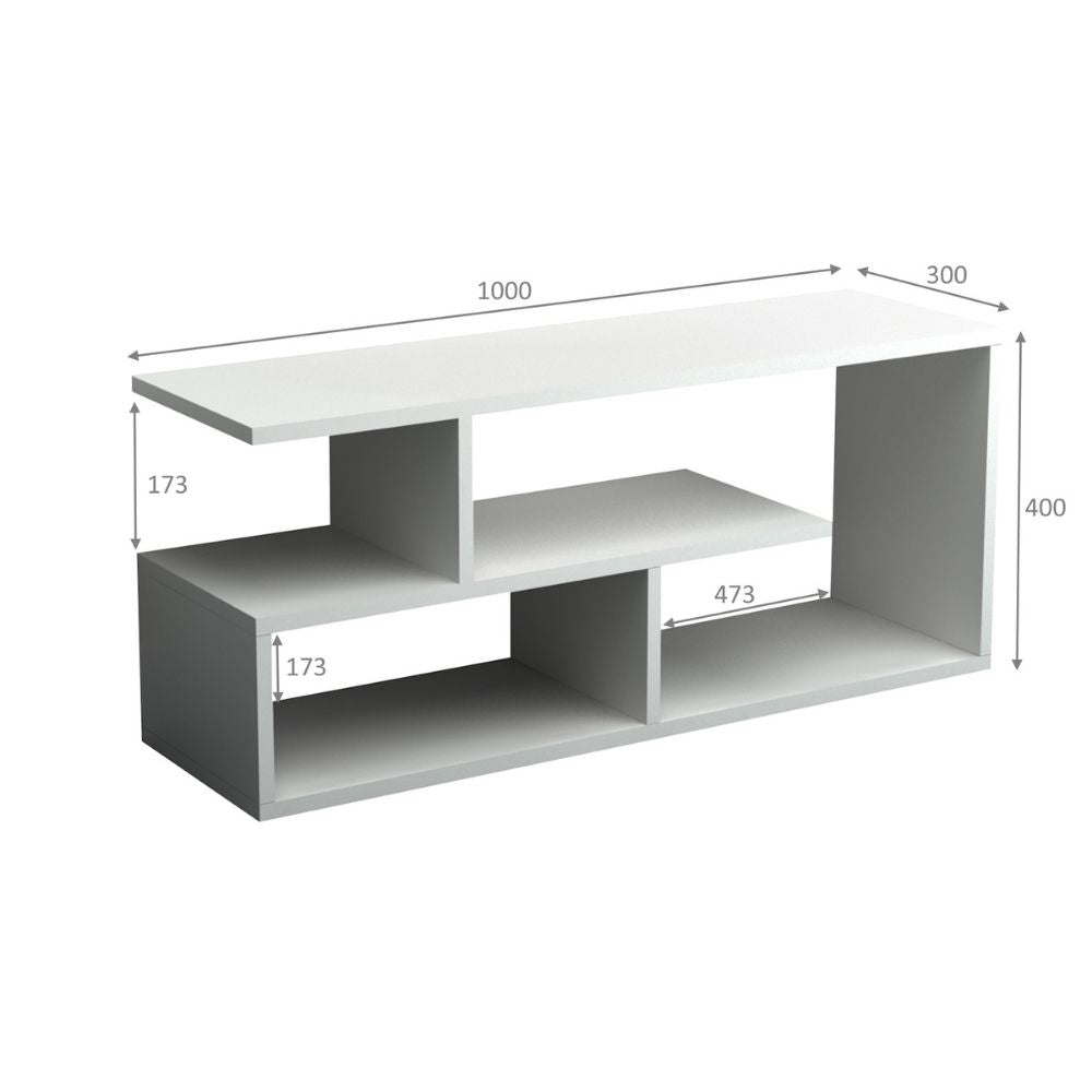 Έπιπλο τηλεόρασης Forever  χρώμα λευκό 100x30x40cm. - Pakobazaar