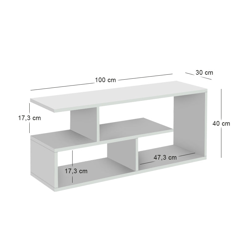 Έπιπλο τηλεόρασης Forever  χρώμα λευκό 100x30x40cm. - Pakobazaar