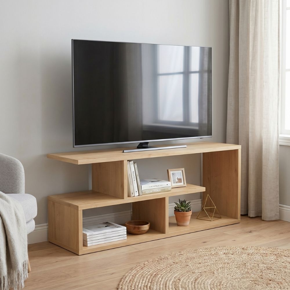 Έπιπλο τηλεόρασης Forever  χρώμα φυσικό οξιάς 100x30x40cm. - Pakobazaar