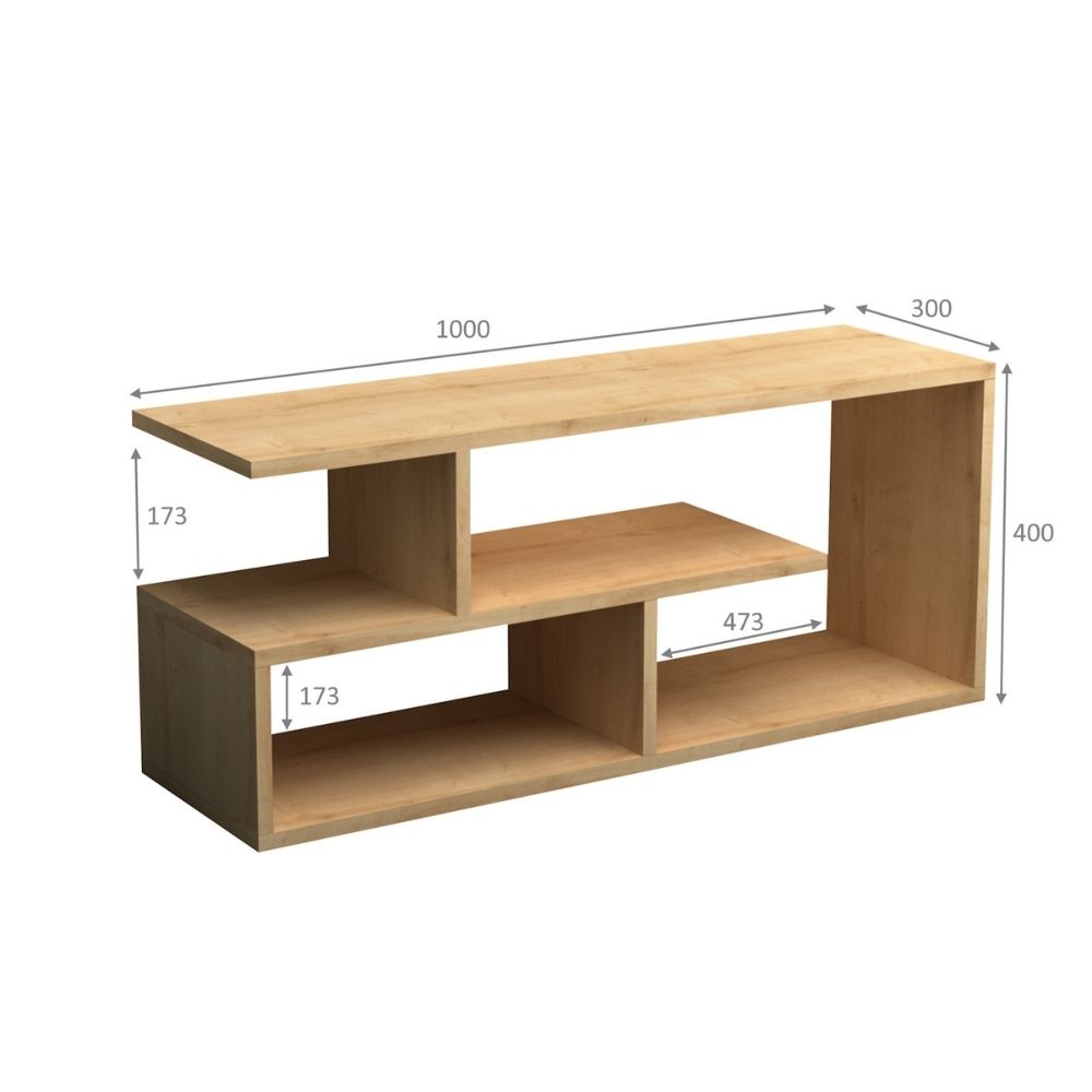Έπιπλο τηλεόρασης Forever  χρώμα φυσικό οξιάς 100x30x40cm. - Pakobazaar