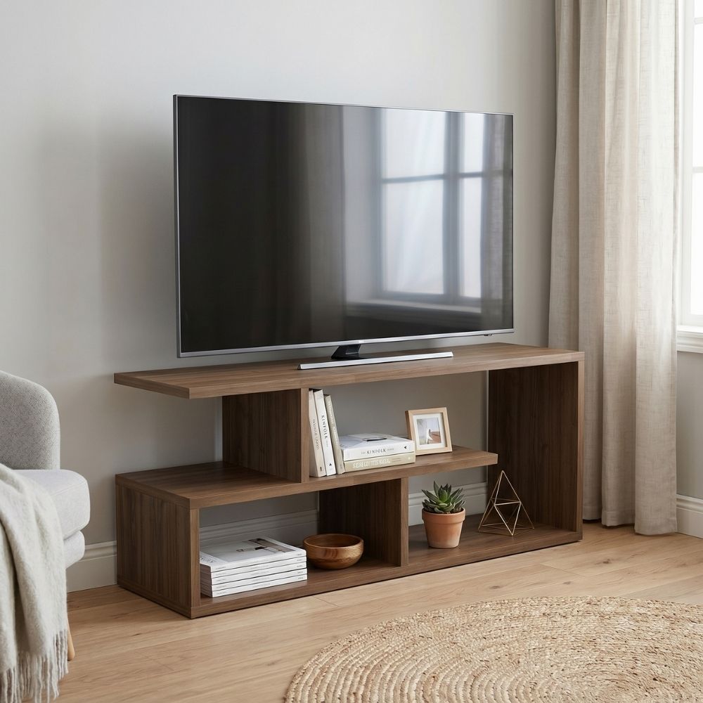 Έπιπλο τηλεόρασης Forever  χρώμα καρυδί 100x30x40cm. - Pakobazaar