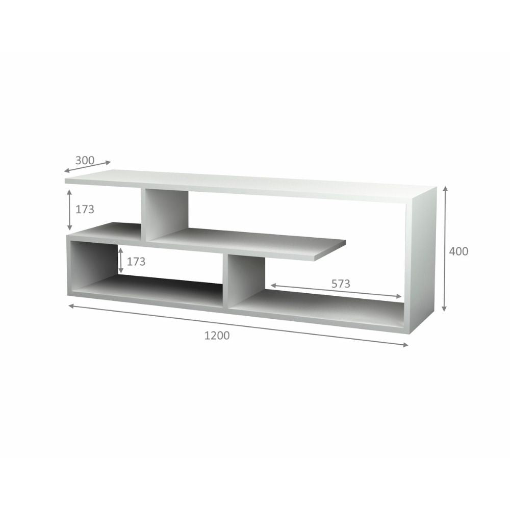 Έπιπλο τηλεόρασης Forever  χρώμα λευκό 120x30x40cm. - Pakobazaar