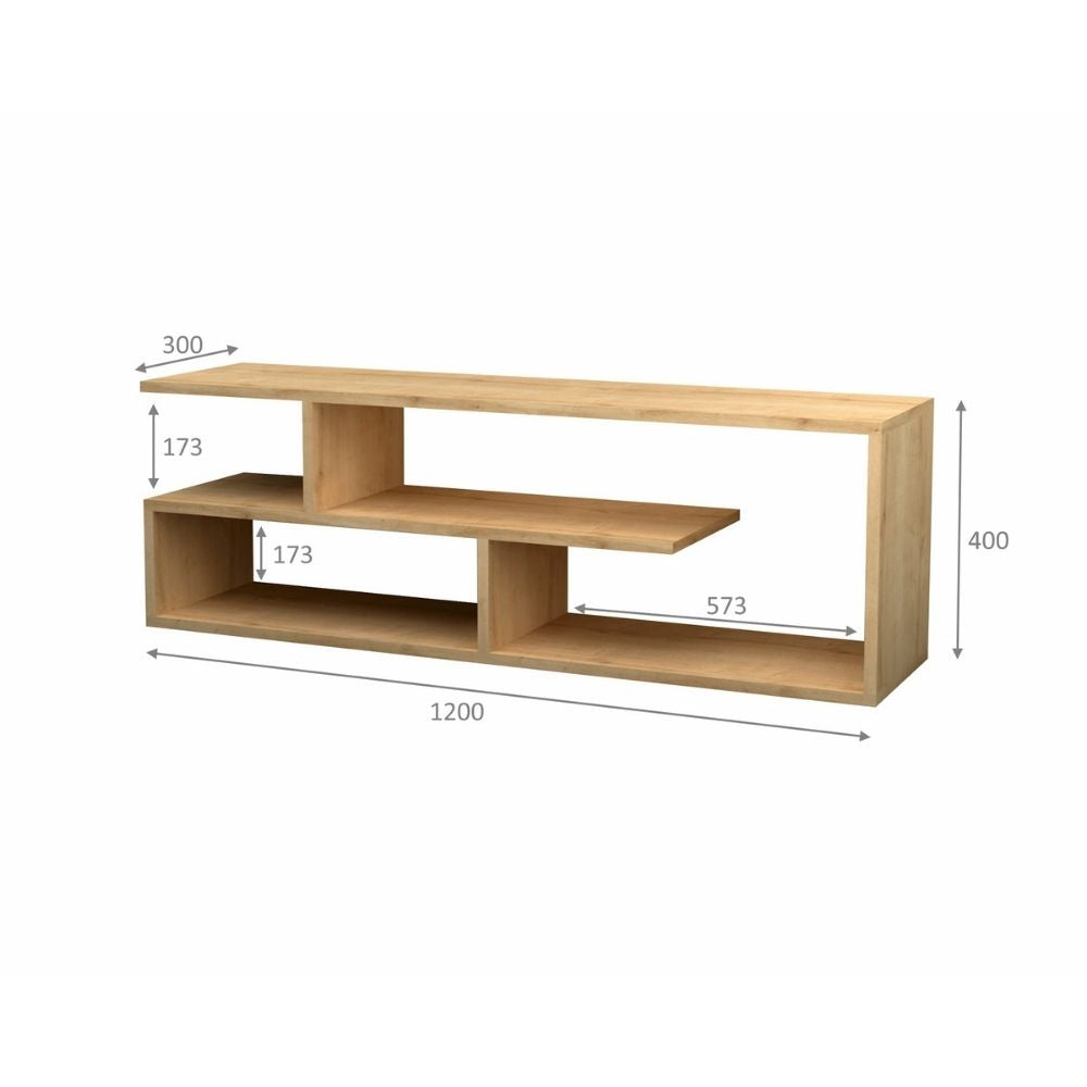 Έπιπλο τηλεόρασης Forever  χρώμα φυσικό οξιάς 120x30x40cm. - Pakobazaar