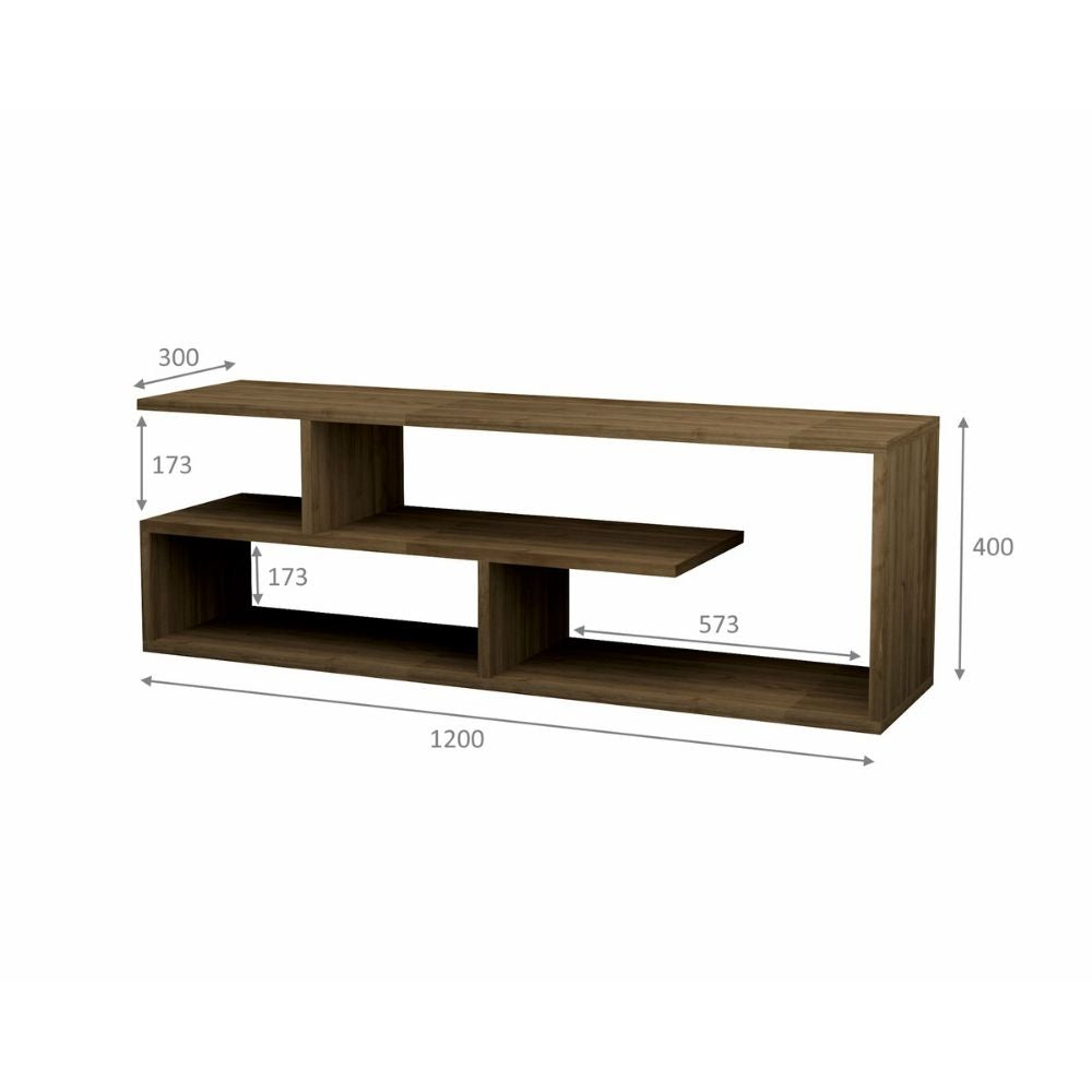 Έπιπλο τηλεόρασης Forever  χρώμα καρυδί 120x30x40cm. - Pakobazaar