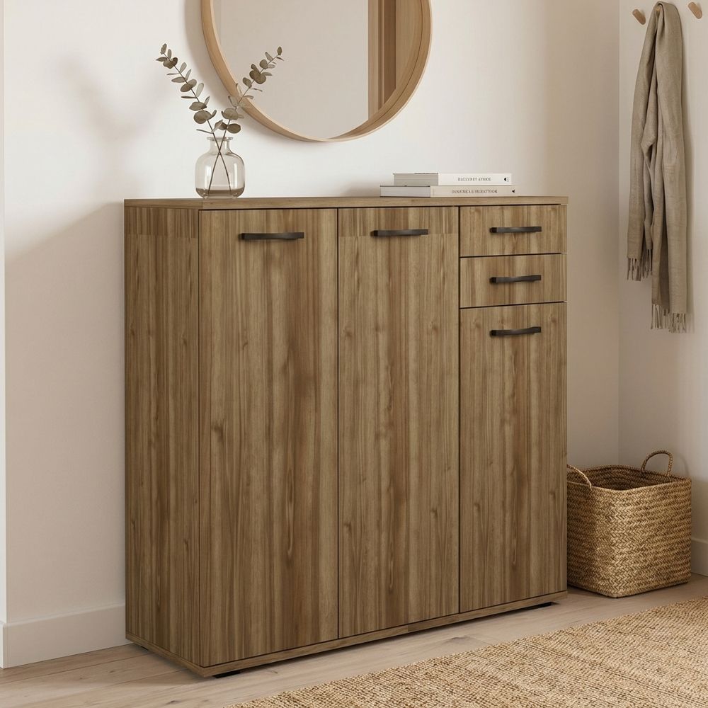 Παπουτσοθήκη - Ντουλάπι Infinity  χρώμα καρυδί 108x35x108εκ. - Pakobazaar