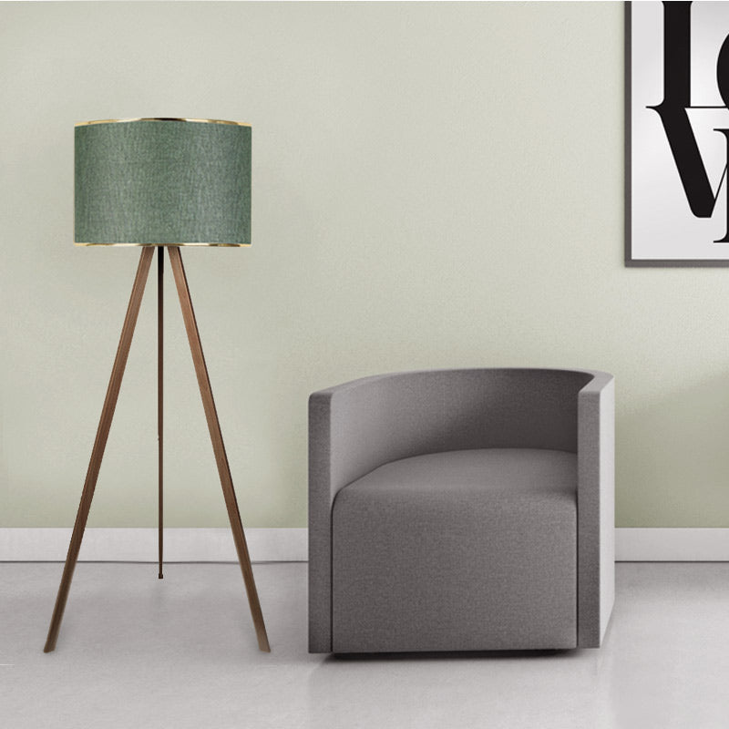 Φωτιστικό δαπέδου Rosling  Mdf/ύφασμα Pvc χρώμα καρυδί/κυπαρισσί 38x21x140εκ. - Pakobazaar
