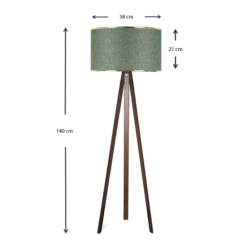 Φωτιστικό δαπέδου Rosling  Mdf/ύφασμα Pvc χρώμα καρυδί/κυπαρισσί 38x21x140εκ. - Pakobazaar