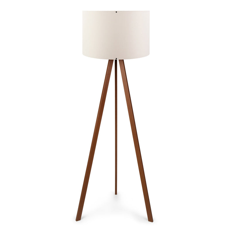 Φωτιστικό δαπέδου Rosling  Mdf/ύφασμα Pvc χρώμα καρυδί/μπεζ 38x21x140εκ. - Pakobazaar