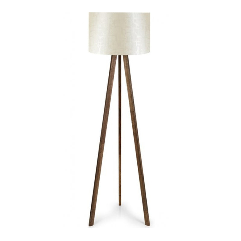 Φωτιστικό δαπέδου Rosling  Mdf/ύφασμα Pvc χρώμα καρυδί/μπεζ 38x21x140εκ. - Pakobazaar