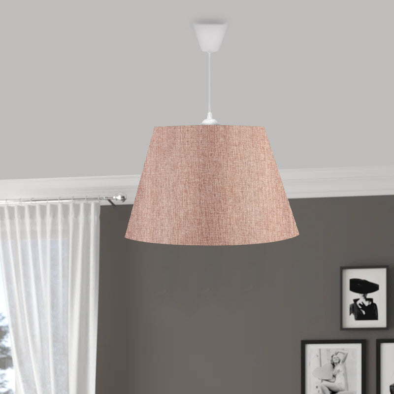 Φωτιστικό οροφής Elanor  υφασμάτινο μονόφωτο χρώμα ροζ 37x21x70εκ.