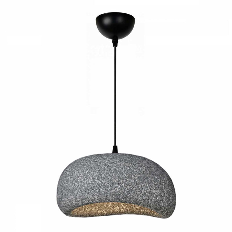 Φωτιστικό οροφής Riven  E27 polyester μονόφωτο χρώμα γκρι Ø35x80εκ. - Pakobazaar