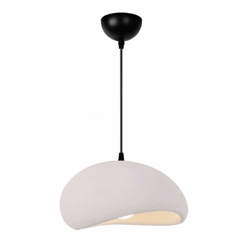 Φωτιστικό οροφής Riven  E27 polyester μονόφωτο χρώμα κρεμ Ø35x80εκ. - Pakobazaar